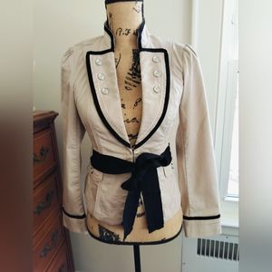 White House Black Market Cropped Military Jacket Women's